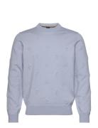 H-Bahelo Tops Knitwear Round Necks Blue BOSS