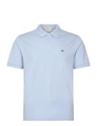 Reg Shield Ss Pique Polo Tops Polos Short-sleeved Blue GANT