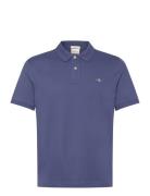 Reg Shield Ss Pique Polo Tops Polos Short-sleeved Navy GANT