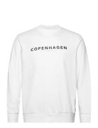 O-Neck Printed Sweat Tops Sweatshirts & Hoodies Hoodies White Lindberg...