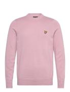 Cotton Crew Neck Jumper Tops Knitwear Round Necks Pink Lyle & Scott