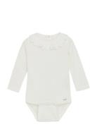 Body Ls Rib Langærmet Body White Minymo