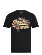 Vl Tokyo Relaxed Tee Tops T-Kortærmet Skjorte Black Superdry