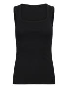 Hera Singlet Tops T-shirts & Tops Sleeveless Black Twist & Tango