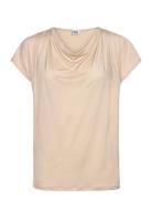 Kalani Top Tops T-shirts & Tops Short-sleeved Beige Twist & Tango