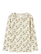 Nmfgavo Els Ls Slim Top Lil Tops T-shirts Long-sleeved T-Skjorte Beige...