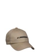 Elijah Cotton Logo Cap Designers Headwear Caps Beige J. Lindeberg