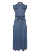 Sinan Denim Dress Knælang Kjole Blue Twist & Tango