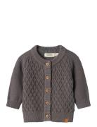 Nbmtobie Ls Knit Card Lil Tops Knitwear Cardigans Grey Lil'Atelier