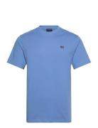 Classic Organic Cotton Logo Tee Tops T-Kortærmet Skjorte Blue Lexingto...