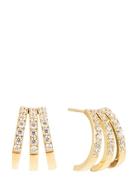 Trippel Crystal Earring Accessories Jewellery Earrings Hoops Gold By J...