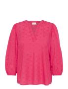 Kajollia Blouse Tops Blouses Long-sleeved Pink Kaffe