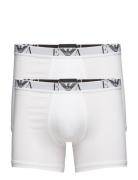 Mens Knit 2Pack Boxe Boxershorts White Emporio Armani