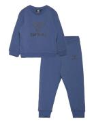 Hmlarine Crewsuit Sets Sweatsuits Blue Hummel