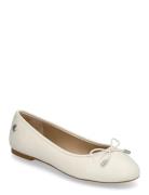 Jayna Nappa Leather Flat Ballerinasko Ballerinaer Cream Lauren Ralph L...