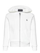 French Terry Full-Zip Hoodie Tops Sweatshirts & Hoodies Hoodies White ...