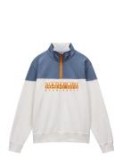 B-Saturnia Hz Tops Sweatshirts & Hoodies Sweatshirts White Napapijri