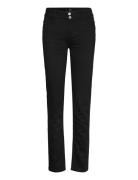 35 The Regitze Curved Bottoms Jeans Straight-regular Black Denim Hunte...