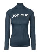 Rib Tech Half Zip Sport Base Layer Tops Navy Johaug