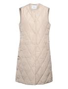 Adelia Padded Vest Vests Padded Vests Beige Minus