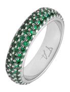 Solar Ring Silver/Green Xs/50 Ring Smykker Silver Mockberg