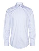 Plain Fine Shirt L/S Tops Shirts Business Blue Lindbergh