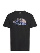 M Ss Mountain Line Tee Sport T-Kortærmet Skjorte Black The North Face