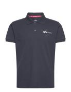 Basic Polo Sl Tops Polos Short-sleeved Navy Alpha Industries