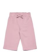 Cotton Pants With Adjustable Drawstring Bottoms Trousers Pink Mango