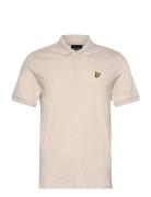 Slub Polo Shirt Tops Polos Short-sleeved Beige Lyle & Scott