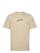 Bobby Flowers T-Shirt Gots Designers T-Kortærmet Skjorte Beige WOOD WO...