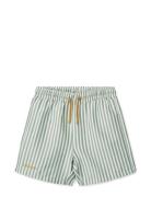 Duke Stripe Board Shorts Badeshorts Green Liewood