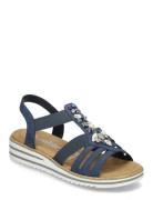 V0649-62 Flade Sandaler Blue Rieker