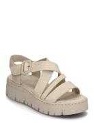 V1063-60 Shoes Summer Shoes Platform Sandals Beige Rieker