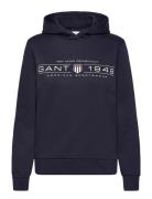 Reg Shield Hoodie Tops Sweatshirts & Hoodies Hoodies Navy GANT