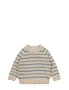 O-Neck Pin Knit Sweater Tops Knitwear Pullovers Beige Petit Piao