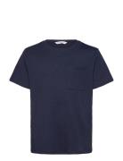 Patch Pocket T-Shirt Tops T-Kortærmet Skjorte Navy Mango