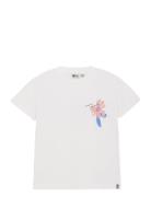T-Shirt Flower Artwork Tops T-Kortærmet Skjorte White Daily 7
