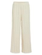 Vilumena Hw Wide Pants Bottoms Trousers Wide Leg Beige Vila