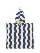 Portofino Poncho 1-3Y Muslin Lining Home Bath Time Bath Poncho Navy NO...