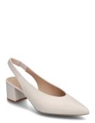 Jensen_Nto Shoes Sling Backs Heeled Slingbacks Cream UNISA