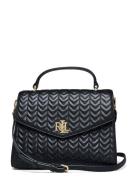 Quilted Leather Medium Farrah Satchel Bags Crossbody Bags Black Lauren...