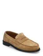Miles Penny Loafer - Earth Suede Loafers Flade Sko Beige Garment Proje...