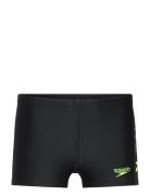 Boys Hyperboom Panel Aquashort Sport Swimshorts Black Speedo