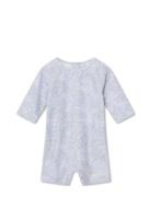 Matgoldie 3/4 Printed Suit. Grs Badedragt Badetøj Blue MINI A TURE