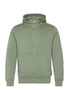 Bowman Logo Zip Hood Tops Sweatshirts & Hoodies Hoodies Green Sail Rac...