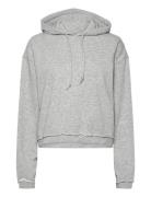 Cropped Terry Pyjama Hoodie Tops Sweatshirts & Hoodies Hoodies Grey Mo...