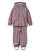 Nkndry10 Rain Set Fo Noos Outerwear Rainwear Rainwear Sets Purple Name...