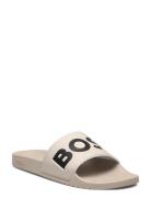 Aryeh_Slid_Npvlg Shoes Summer Shoes Sandals Pool Sliders Beige BOSS