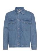 Hunt Washed Denim Overshirt Designers Overshirts Blue J. Lindeberg